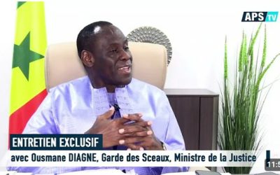 Entretien du Ministre de la Justice, M. Ousmane DIAGNE avec l’Agence de Presse sénégalaise (APS)
